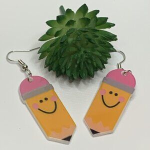 Pencil Earring, Teacher Appreciation Gift, Educator Earring, Teacher Earring